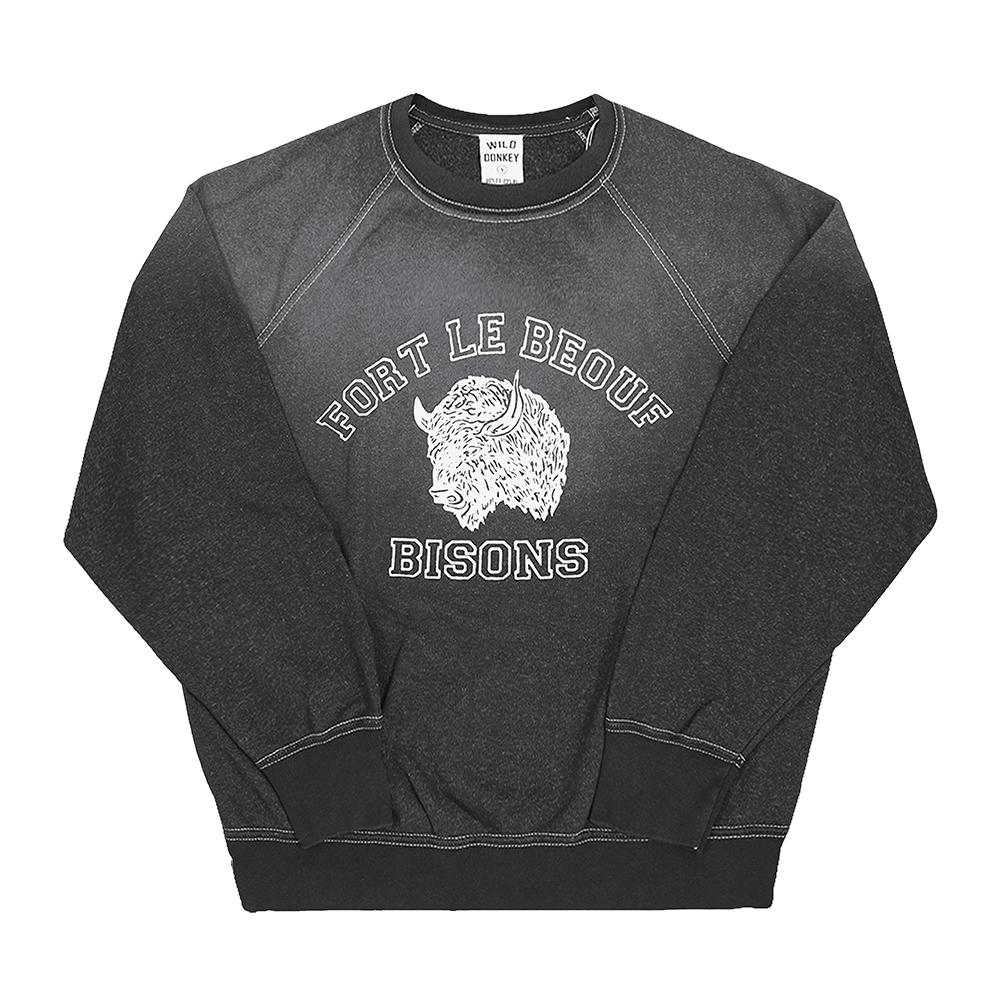 Wild Donkey Faded Black Crewneck Sweatshirt Men’s