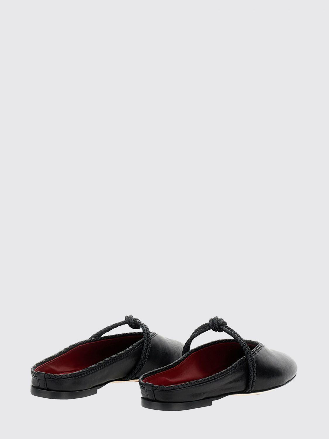 Bottega Veneta Black Leather Mule Slippers