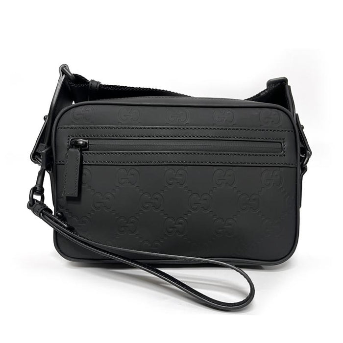GUCCI Black Rubber Small Crossbody Bag Unisex