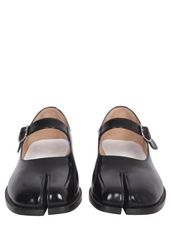 Maison Margiela Black Leather Tabi Mary Jane Flats S39WL0119 PS679 T8013