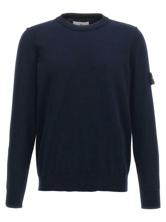 STONE ISLAND Soft Cotton Crewneck Sweater with Small Roll Deta K1S15 S00B2 V0020
