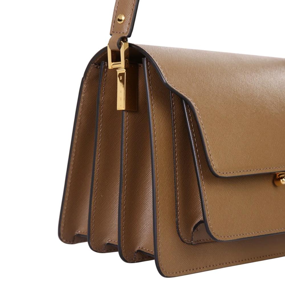 Marni 15th Anniversary Trunk Medium Shoulder Bag Brown