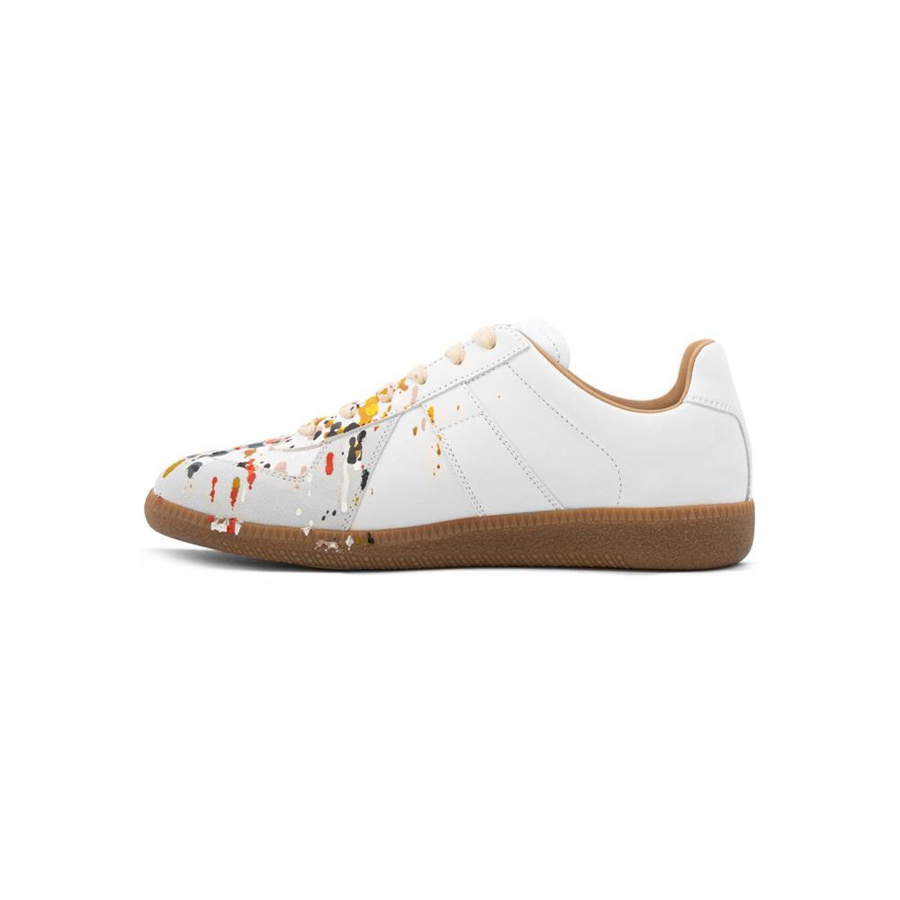 Maison Margiela Women’s Paint Low-Top Sneakers White