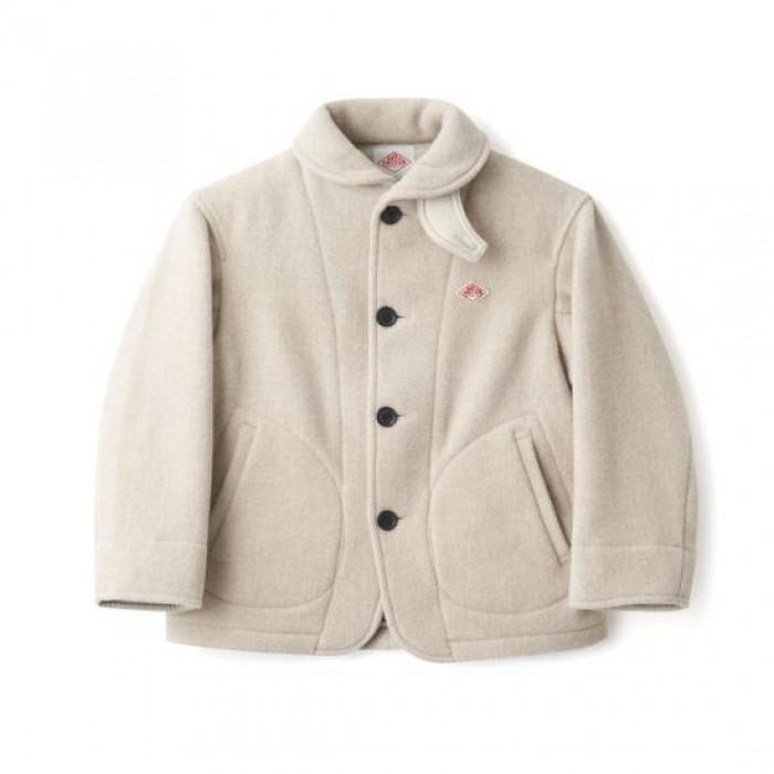DANTON Wool Pile Round Collar Jacket Low Beige DTA0010 WOP