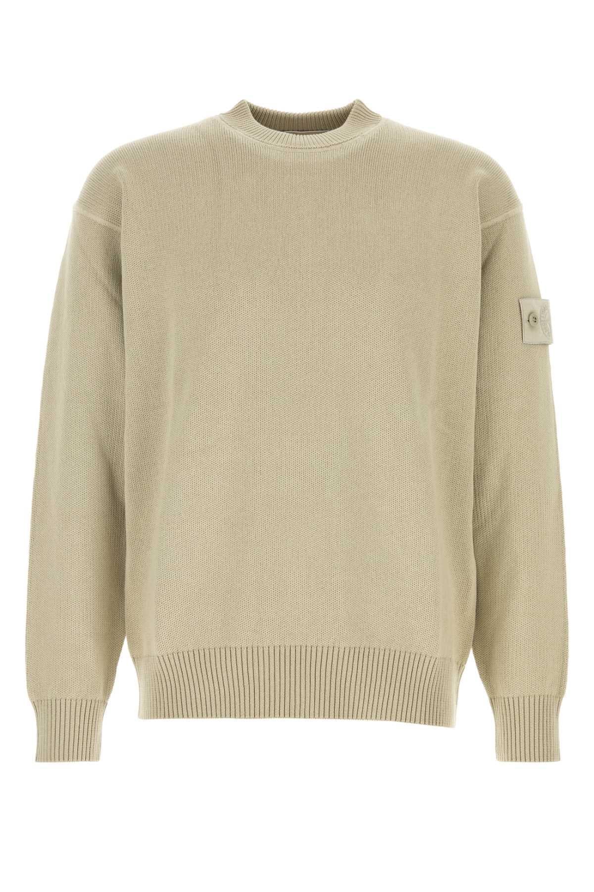 STONE ISLAND Wool Round Neck Knit Sweater Men Black