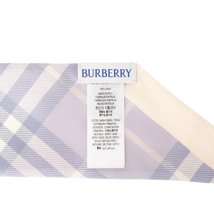 BURBERRY Check Silk Skinny Scarf 8110364