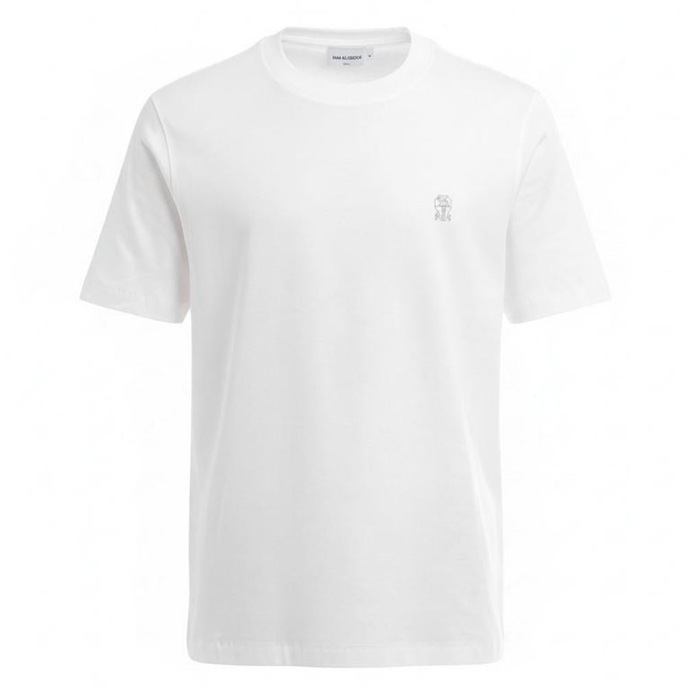 Brunello Cucinelli Logo Cotton Jersey Crewneck T-Shirt White