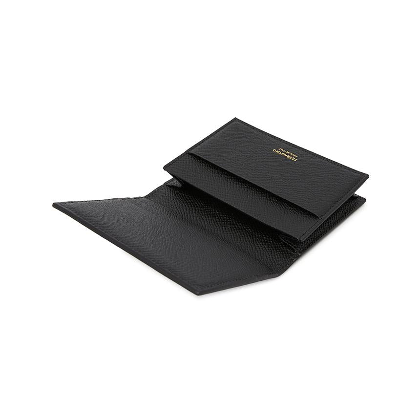 Ferragamo Gancini Men’s Leather Card Holder Wallet 661607 0781793