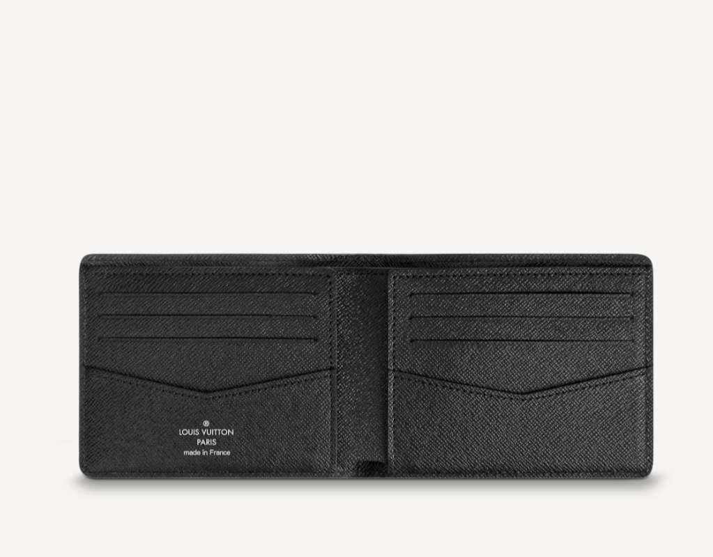 Louis Vuitton Taiga Leather Slender Wallet Card Holder Black Men’s