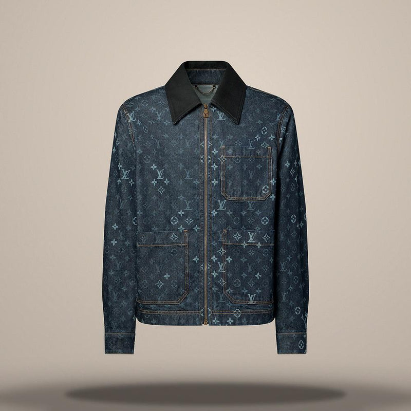 Louis Vuitton Monogram Denim Workwear Women's Relaxed Fit Jacket