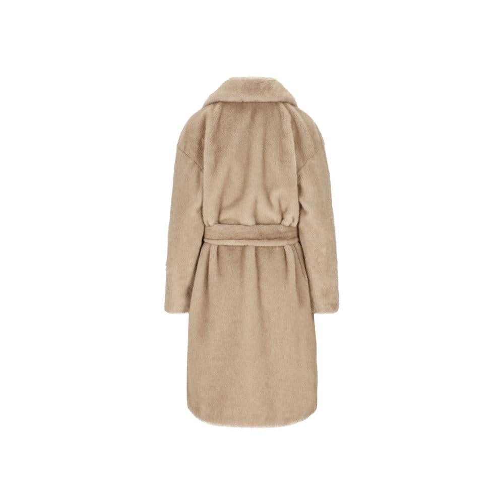 Herno Soft Alternative Faux Fur Coat Beige CA000582D 12739 1985