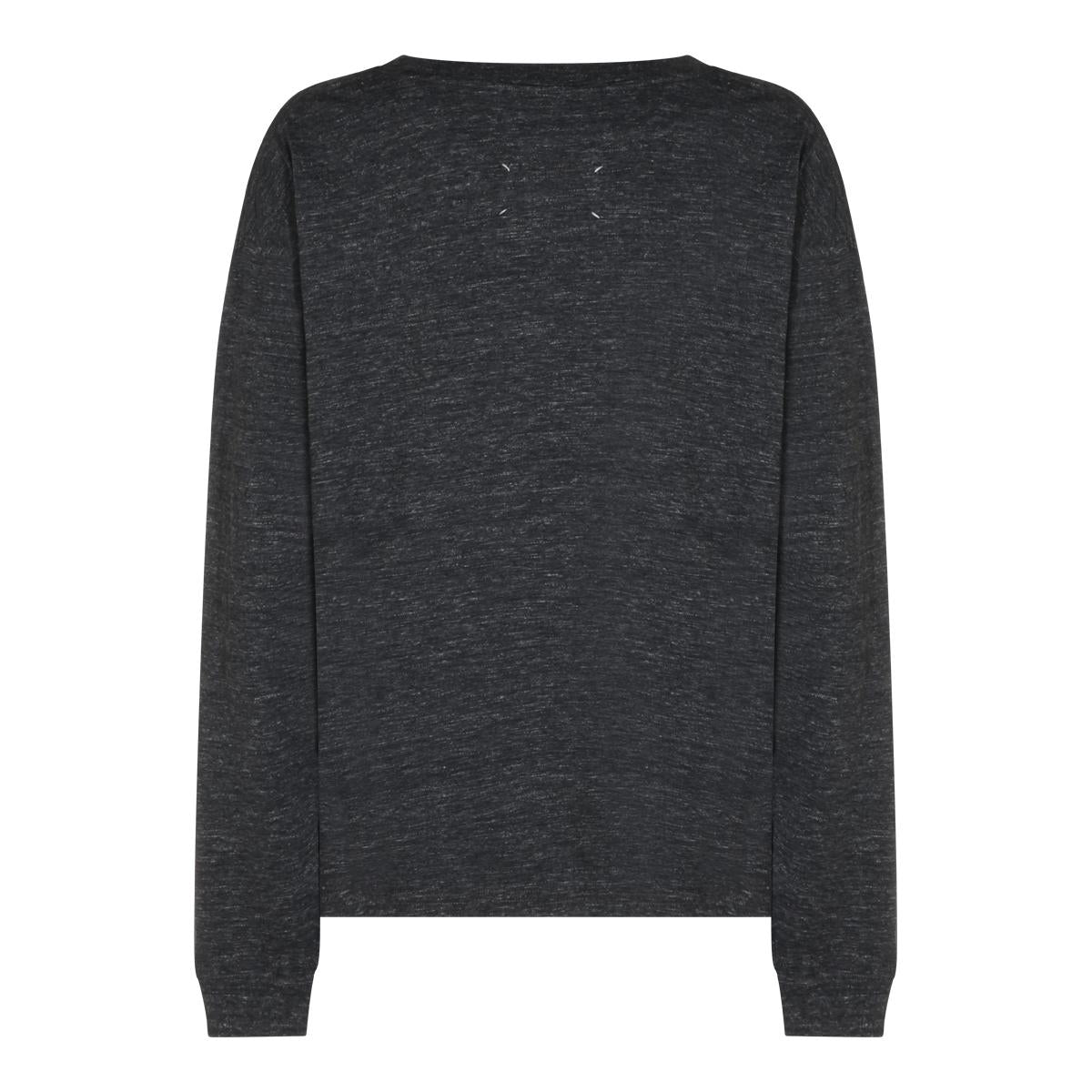 Maison Margiela Long Sleeve Sweatshirt Cotton Blend Navy Women’s Top