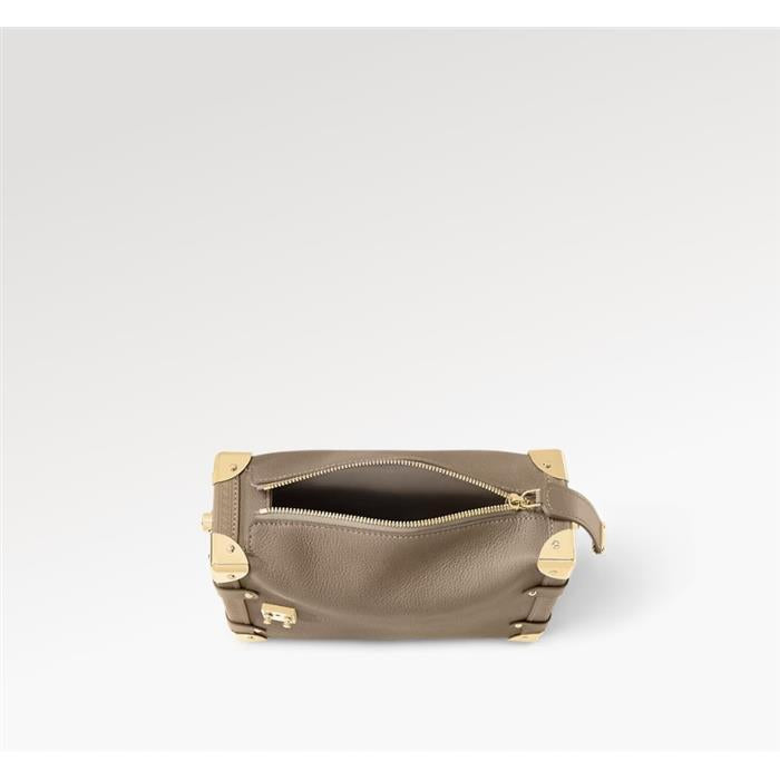 Louis Vuitton Taupe Side Trunk MM Shoulder Bag