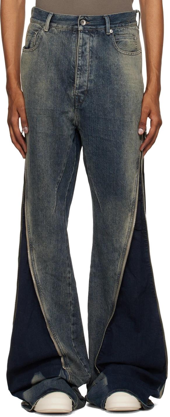 Rick Owens DRKSHDW Bolan Banana Mineral Pearl Degrade Denim DU01C6363 DMPDE 38D