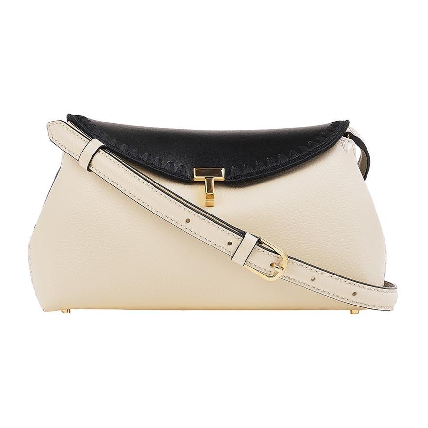 Toteme T-Lock Embroidered Leather Clutch Bag 261 WAL944 LE0030