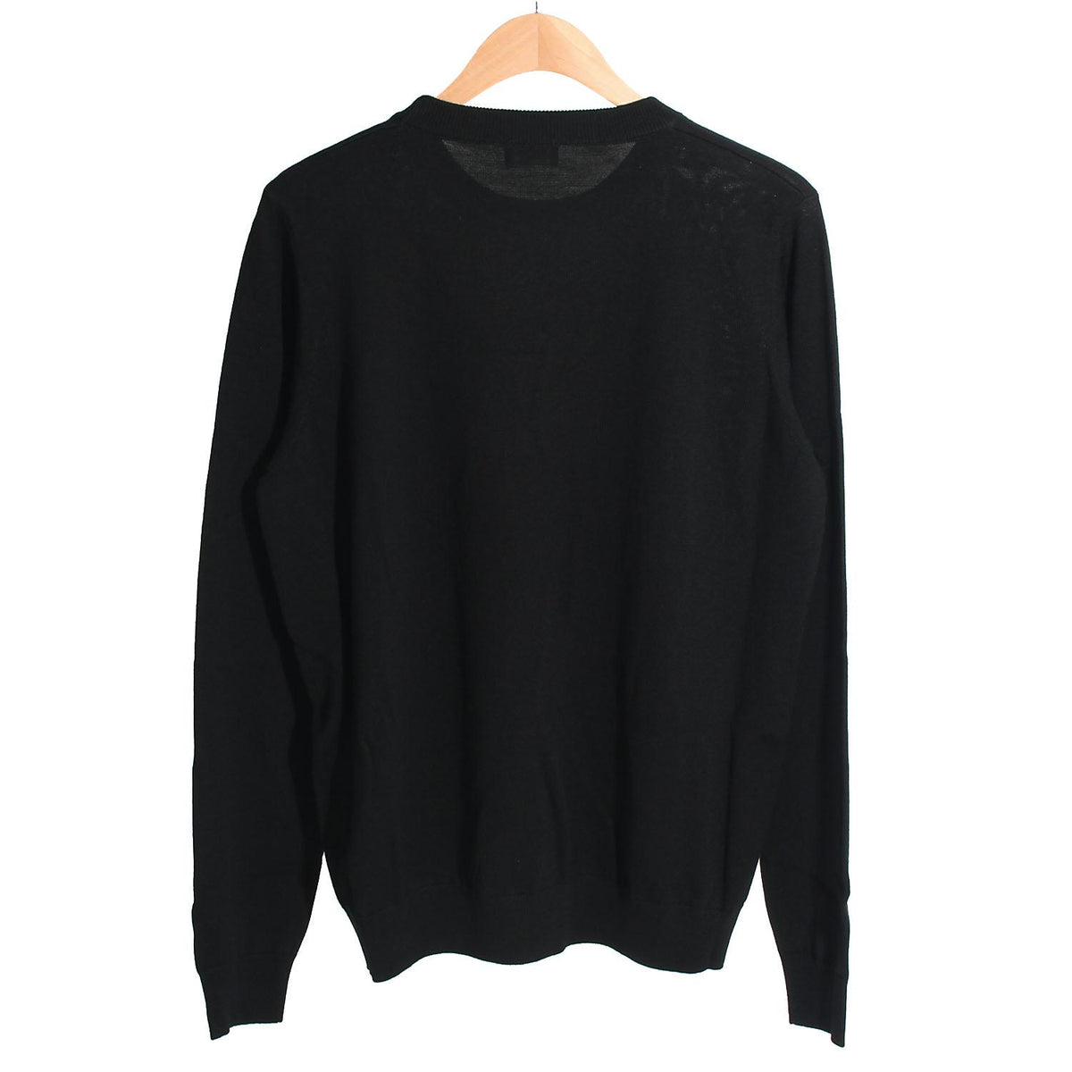 CELINE Embroidered Logo Wool Crewneck Sweater Black