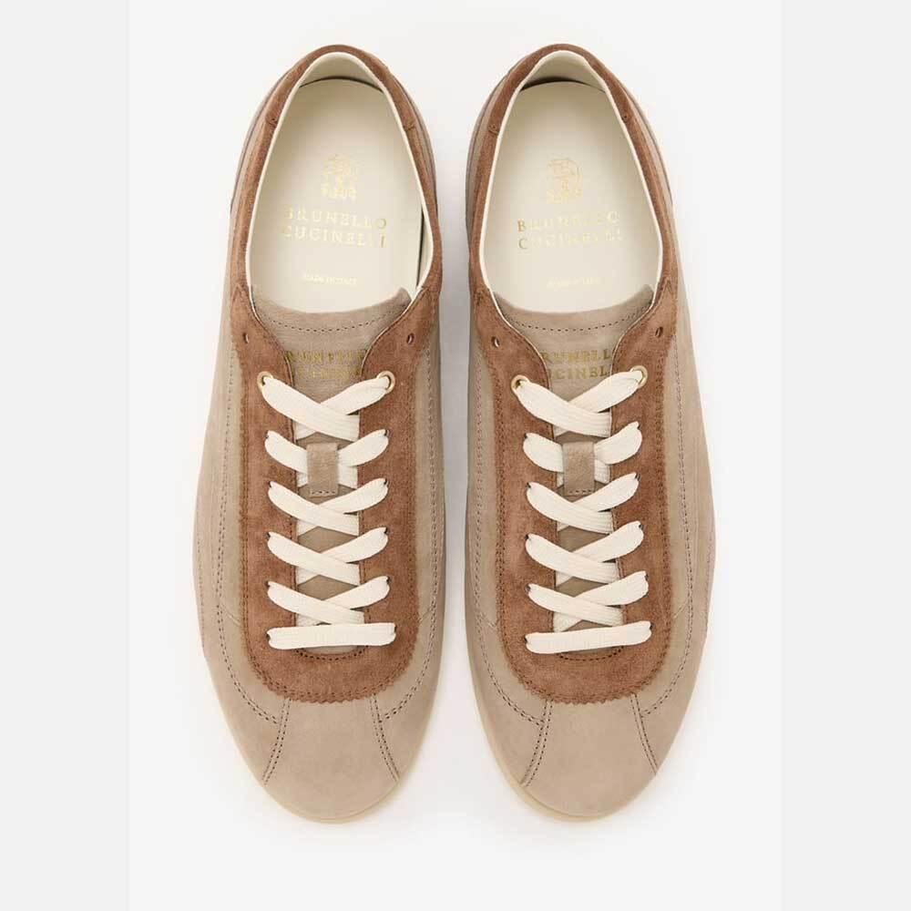 Brunello Cucinelli Men’s Suede Low-Top Sneakers MZUXECD337 CBM48