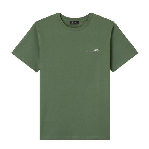 A.P.C. Gray Green Short Sleeve Men's T-Shirt