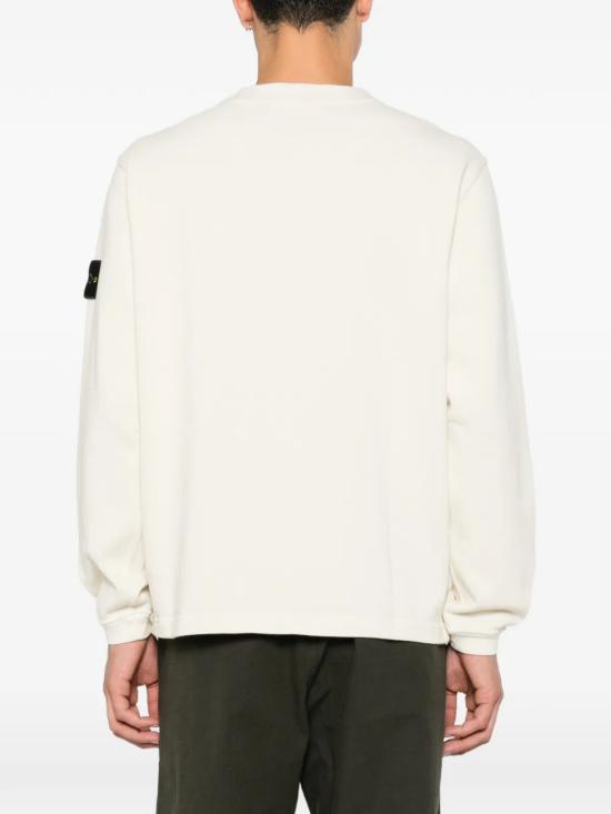 STONE ISLAND Ivory Long Sleeve Sweatshirt L2S156100036 S0406 V0093