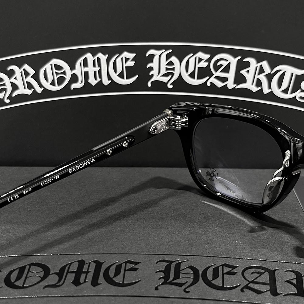 Chrome Hearts Baggins Asian Fit Black Plate Silver Eyeglasses