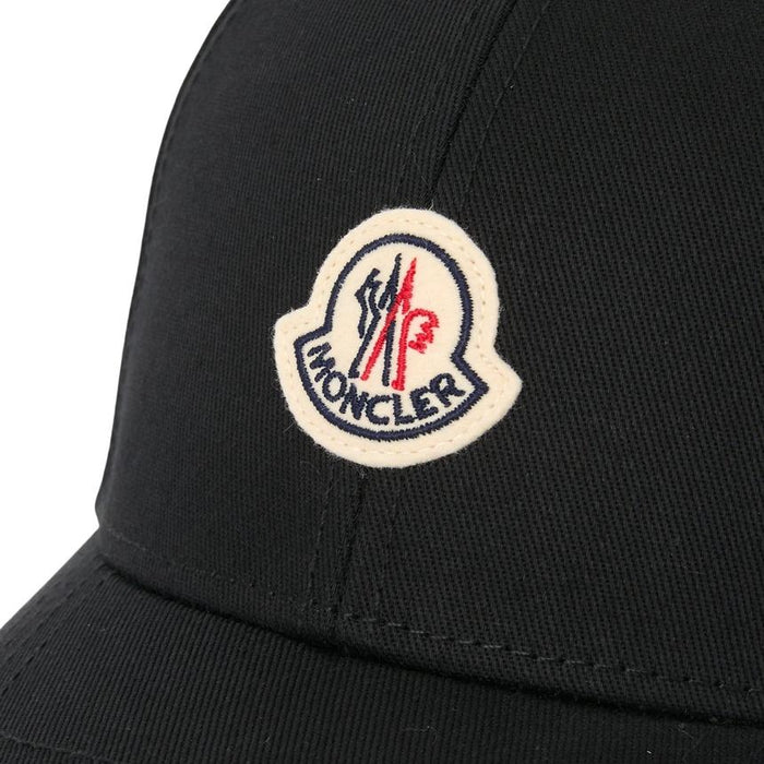 Moncler Unisex Black Cotton Baseball Cap