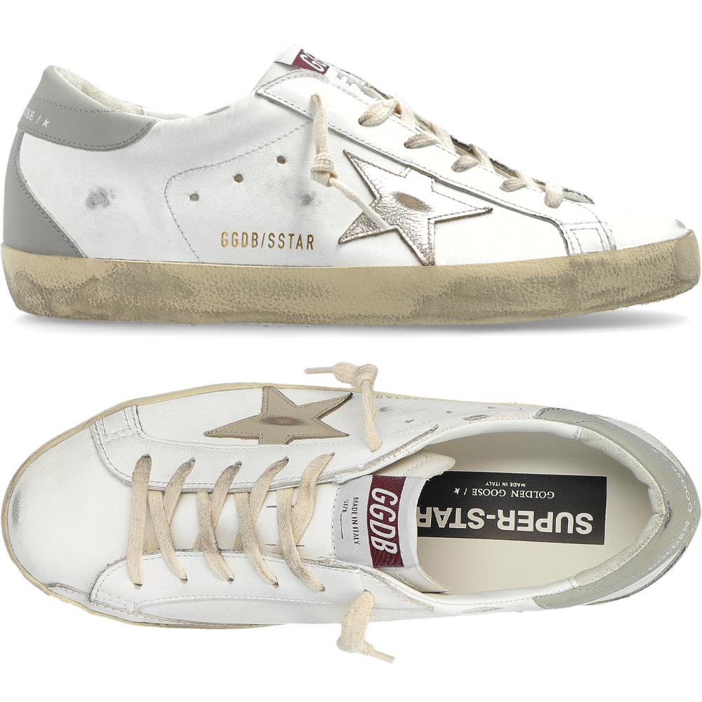 GOLDEN GOOSE Superstar Low-Top Sneakers White Gray Tab Wo GWF00102 F006844 12166