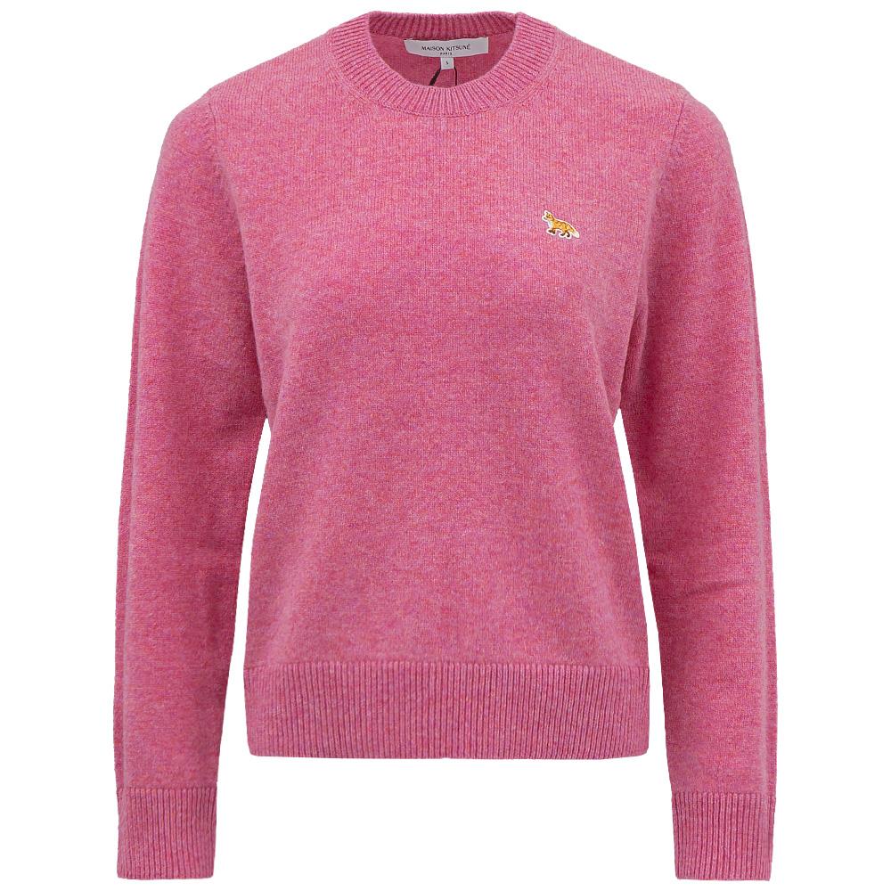 Maison Kitsune Baby Fox Lambswool Regular Rose Sweater Women PW00817 KT1006 0327