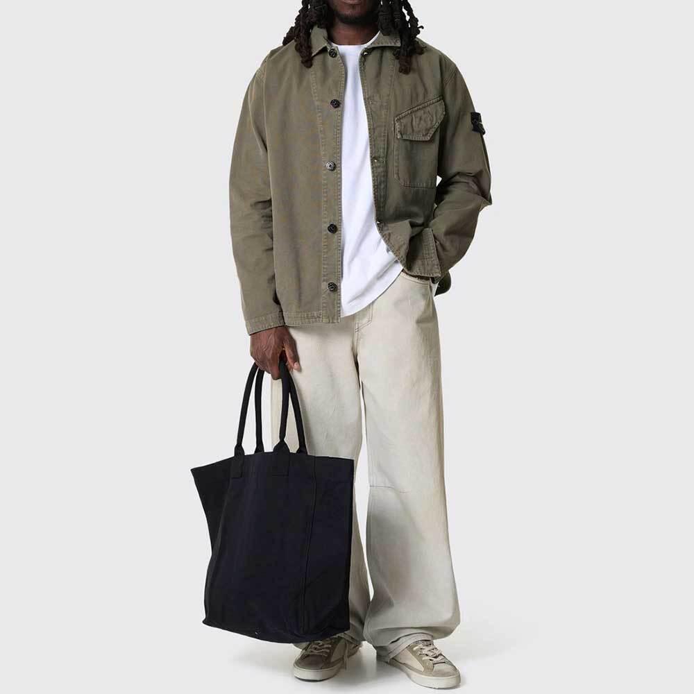 STONE ISLAND Logo Patch Overshirt with Chest Pocket Jacket