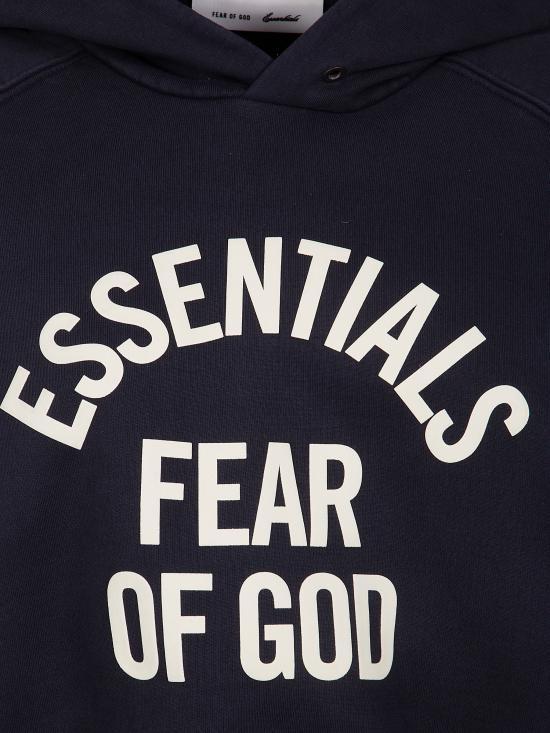 Fear of God Faded Black Oversized Hoodie Pullover Sweatshirt Women