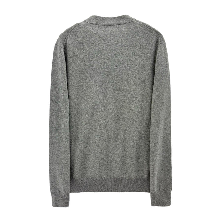 Comme des Garcons Black Heart Patch V-Neck Cardigan Gray AX N024 051