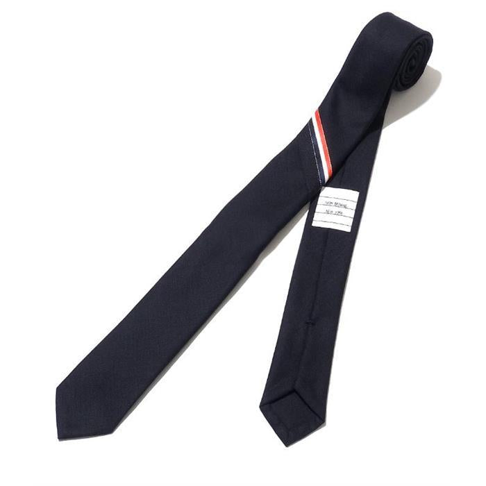 THOM BROWNE 120-Count Silk Tie Navy Mens Neckwear