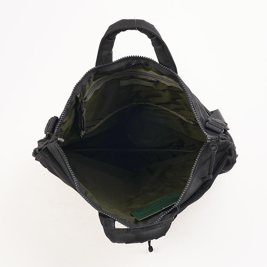 PORTER Unisex Unit 2-Way Helmet Bag Black Crossbody