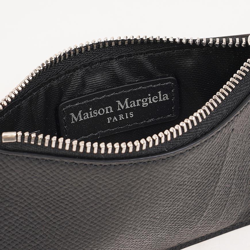 Maison Margiela Unisex Four-Stitch Leather Card Holder Black