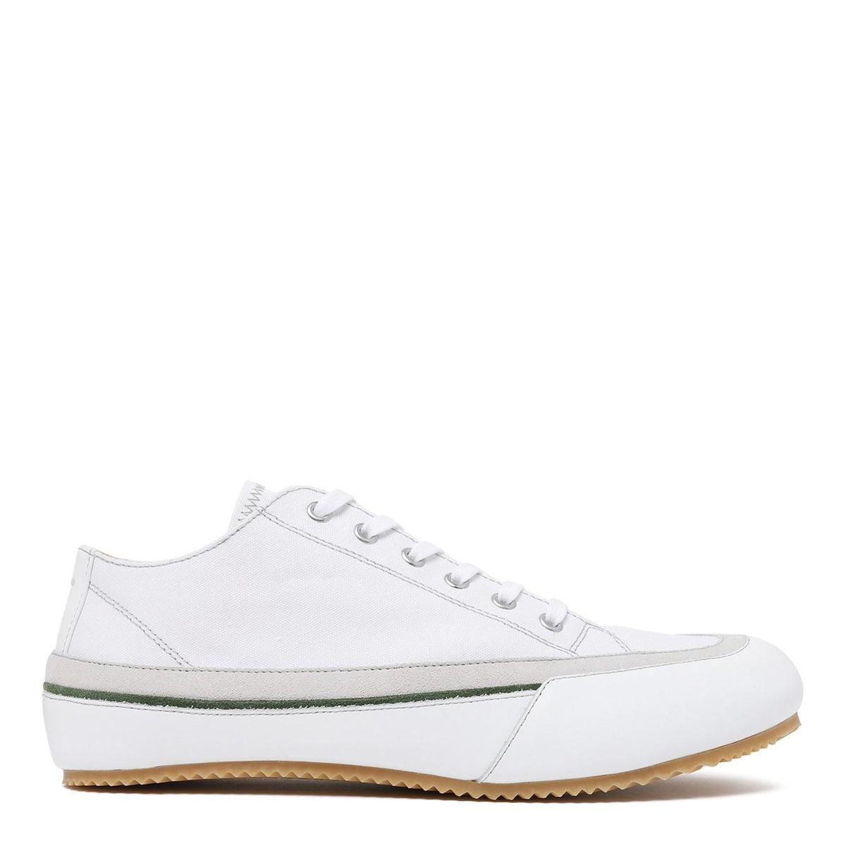 Maison Margiela White Leather Low-Top Sneakers