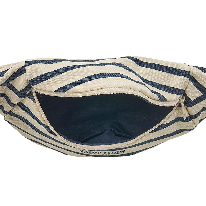 Saint James Ecru/Navy Unisex Body Belt Bag Crossbody