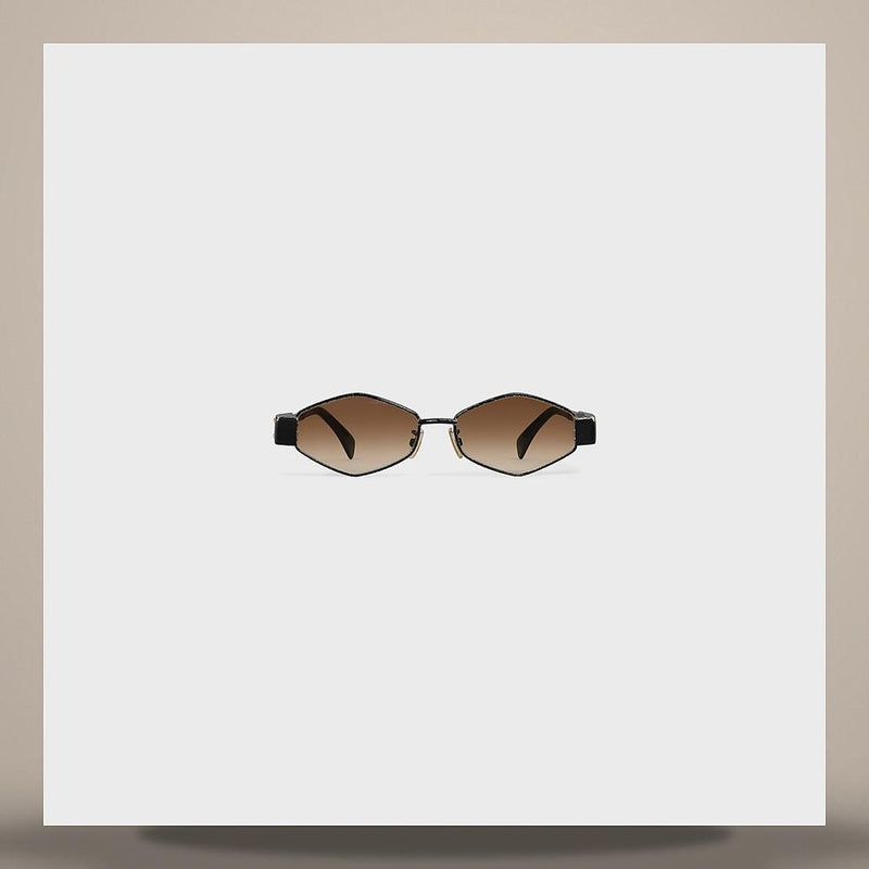 CELINE Triomphe Metal 02 Sunglasses Black Gradient Brown Metal 4S254CMLB 38LZ