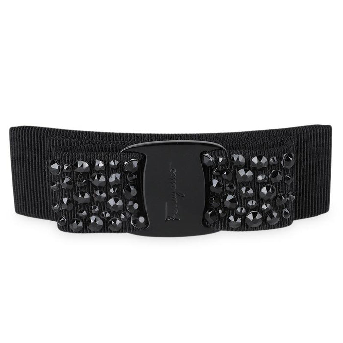 Ferragamo Women Vara Bow Swarovski Hair Clip Black