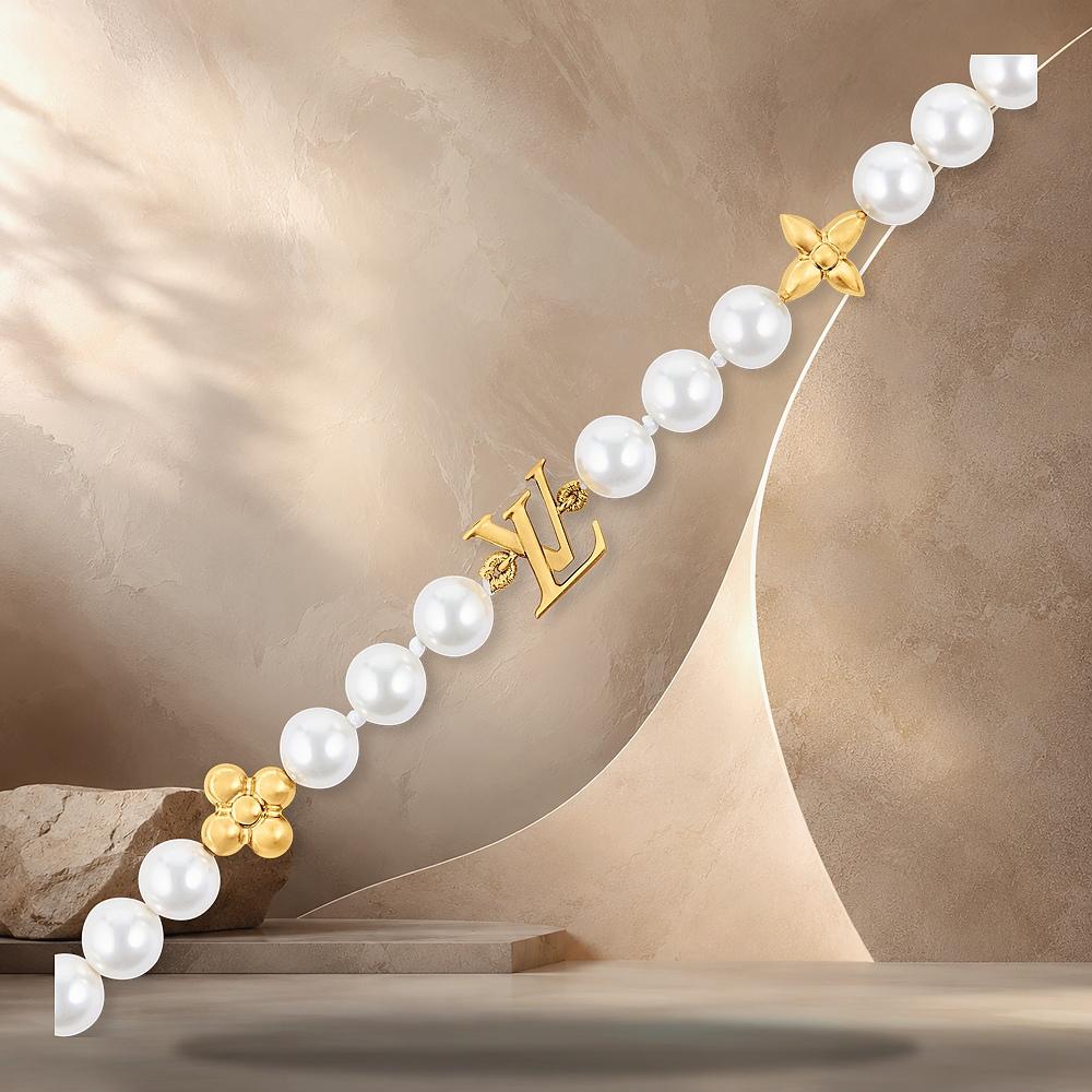 Louis Vuitton My LV Pearl Bracelet Gold-Tone Metal