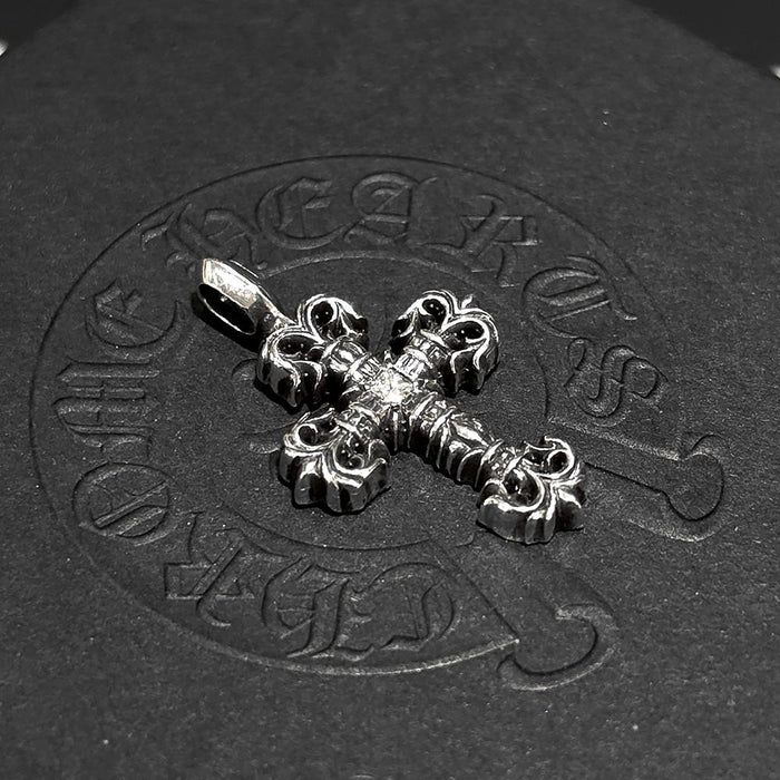 Chrome Hearts Filigree Charm Pendant 1pt Diamond Necklace