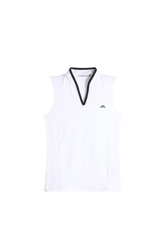 J LINDEBERG Short Sleeve T-Shirt Women’s Black Cotton Te GWJT148060000 WHITE DOM
