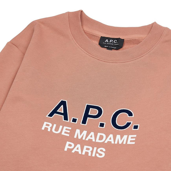 A.P.C. Men’s Madame Logo Sweatshirt Navy Cotton