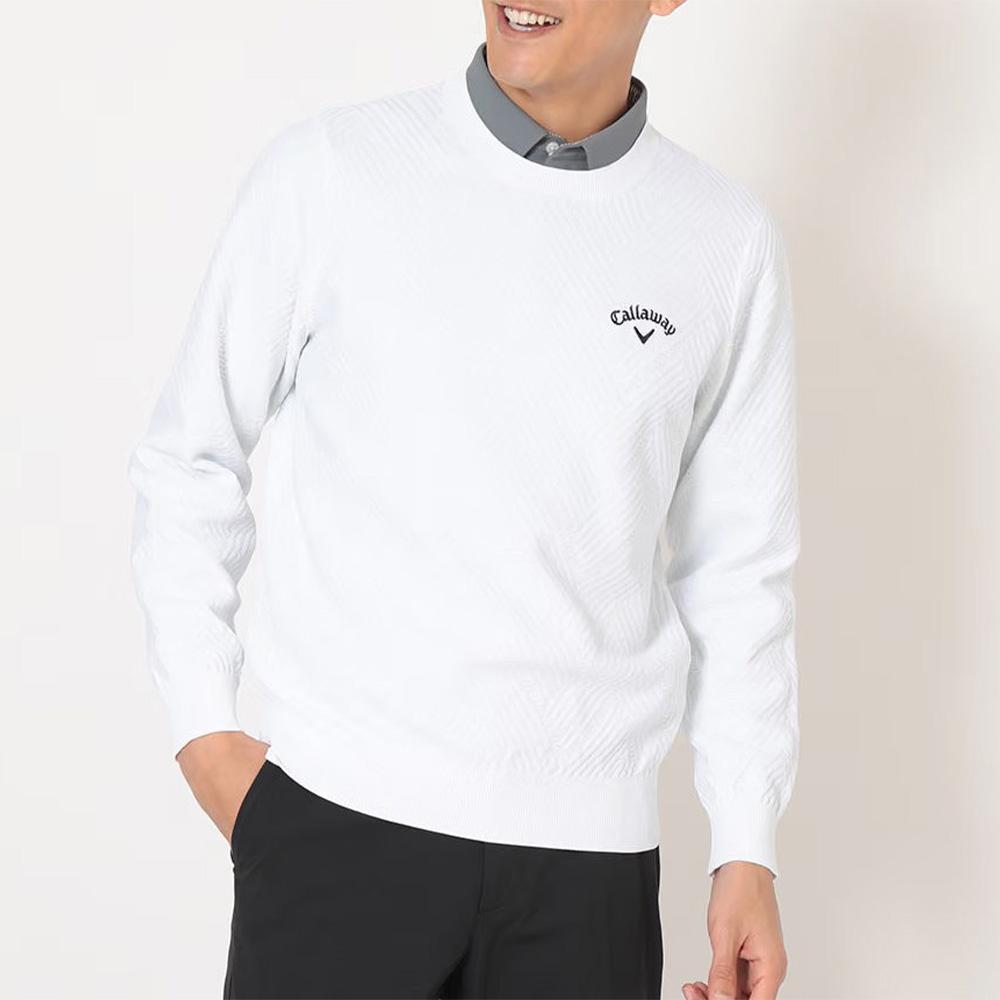 Callaway Men’s Golf Knit Crewneck Sweater White