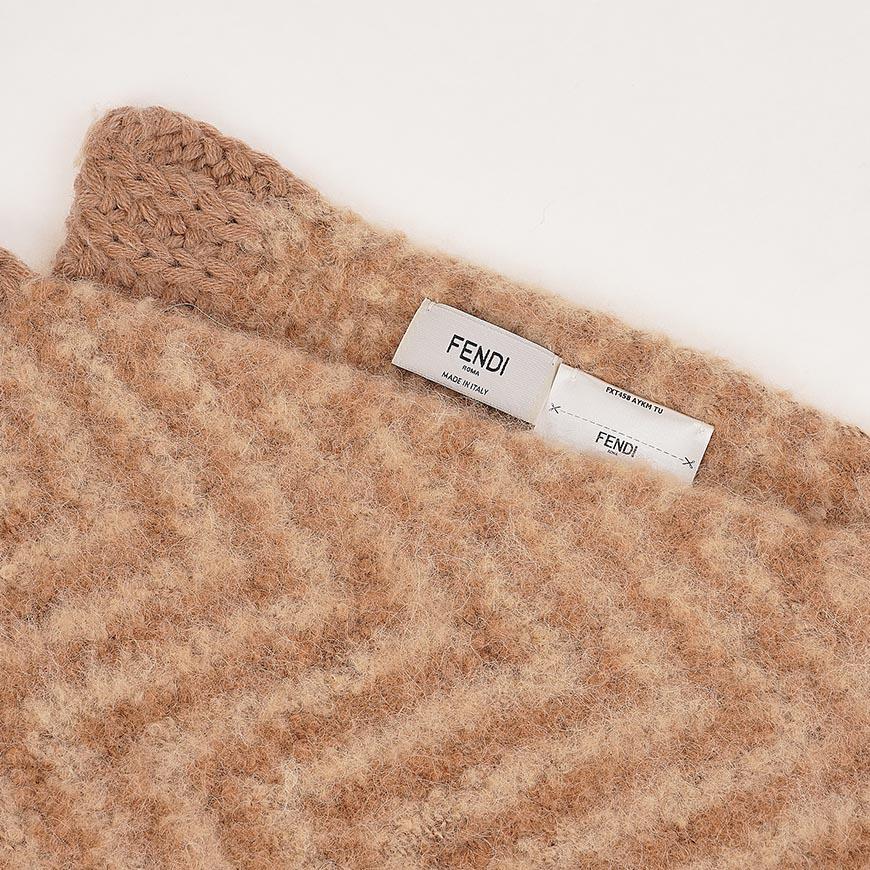 FENDI Women’s Alpaca Blend Muffler Scarf FXT458 AYKM F0QB8