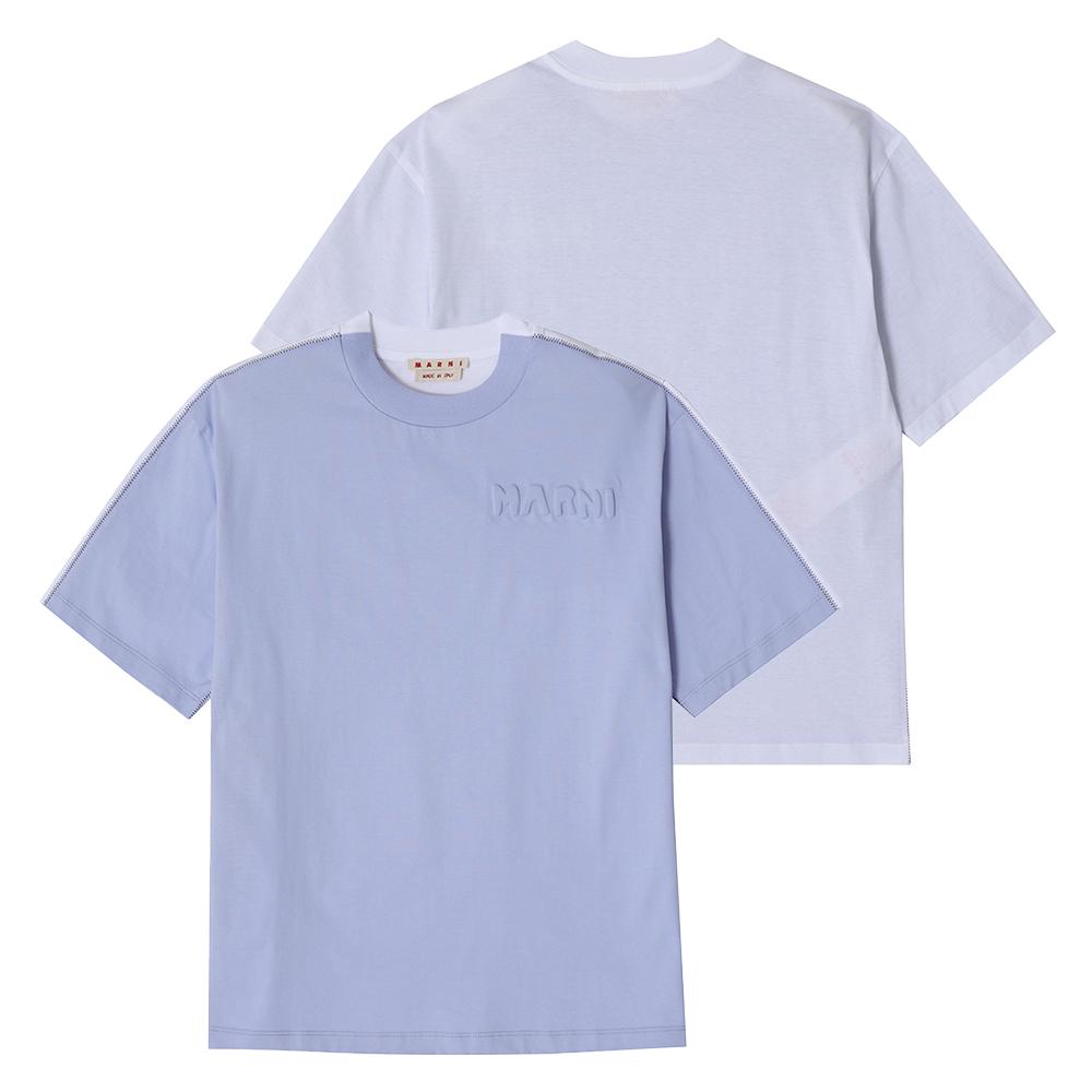 Marni Logo Short Sleeve T-Shirt for Women THJET49QX UTC017 00B20