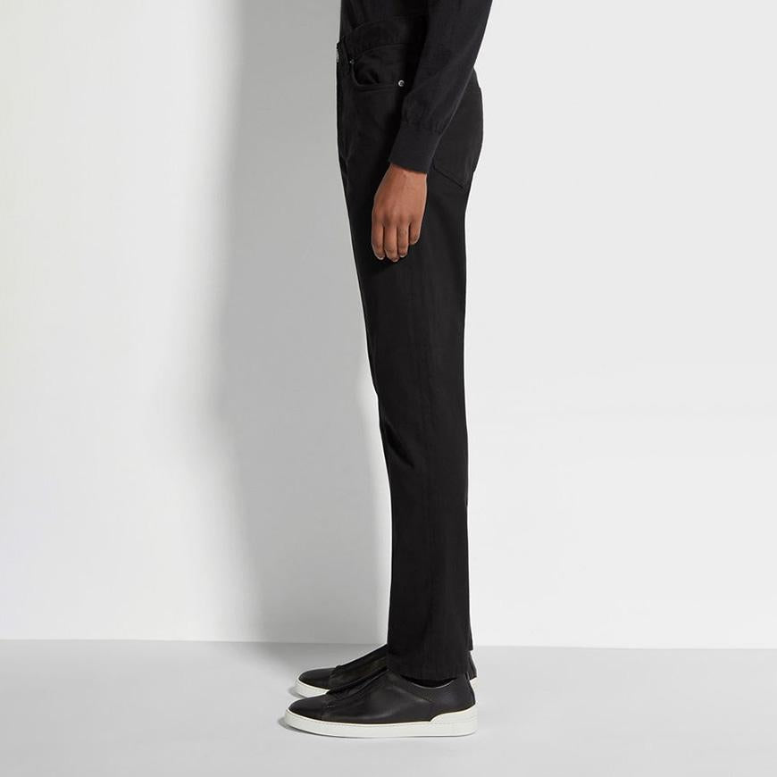 Zegna Men’s Stretch Roccia Classic Pants E8PZW CITY BLK