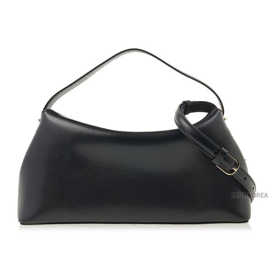 Toteme T-Lock Top Handle Tote Bag Black Leather Women’s Tote 234 WLGBG417 LE0025