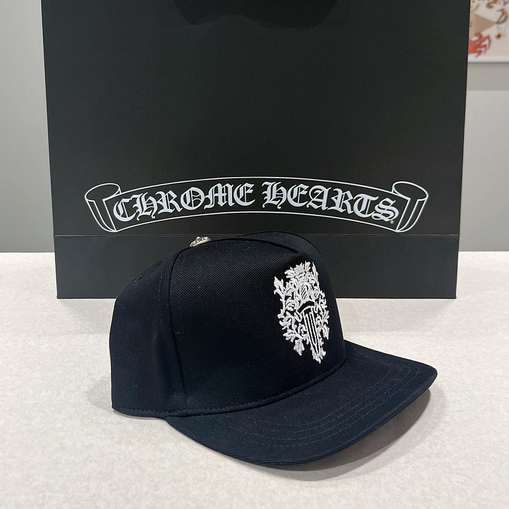 Chrome Hearts Dagger Denim Baseball Cap Black White