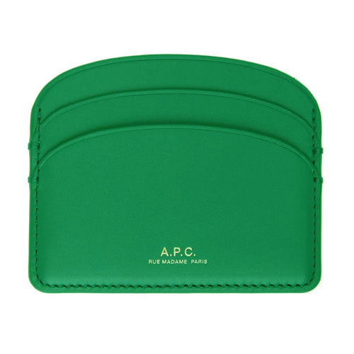 A.P.C. Demi-Lune Logo Half Moon Leather Card Holder Wallet