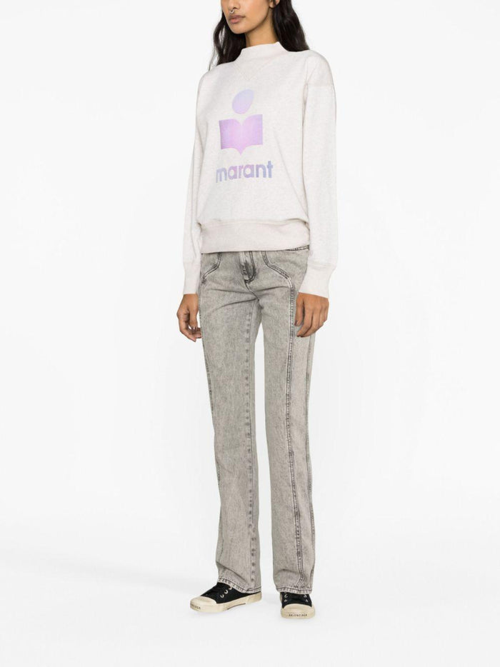 Isabel Marant Etoile Ecru Logo Mobily Sweatshirt Women’s