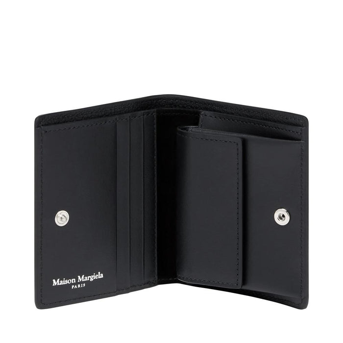Maison Margiela Stitch Leather Bifold Wallet Beige Unisex